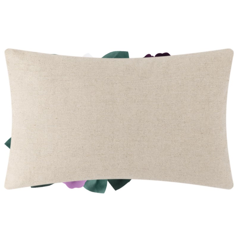 Kingrose 3D Floral Throw Cover Cover Coushion Coushion Cover Covers Decorative Palow Case لأريكة أريكة غرفة نوم غرفة المعيشة ربيع 12 × 20 بوصة الأرجواني - Image 2