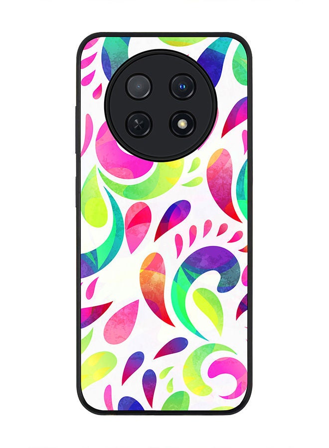 Stylizedd Rugged Black edge case for Huawei Nova Y91 4G  Huawei Enjoy 60X, Slim fit Soft Case Flexible Rubber Edges Anti Drop TPU Gel Thin Cover -  Floral Blast - Image 1