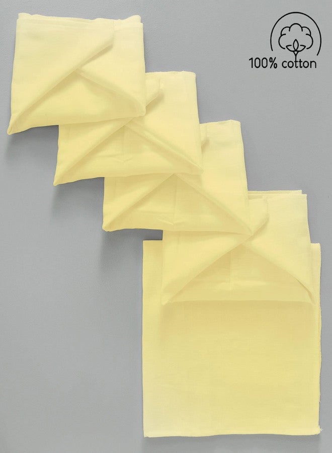 Ans Cotton Nappy 70x70 Cms Heavy Absorbent Soft and Resuable Diaper cloth and Versatile Solution for Baby Care (Set of 6 Piece Yellow) - Image 2