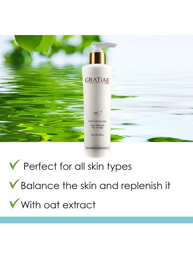 Gratiae Organic Facial Cleansing Lotion Face Cleanser Cleansing Milk Face Wash Ultrahydrating Gentle Face Cleanser & Makeup Remover Moisturizing Hydrating Gentle Nondrying Deep Clean 6.8Fl Oz - Image 2