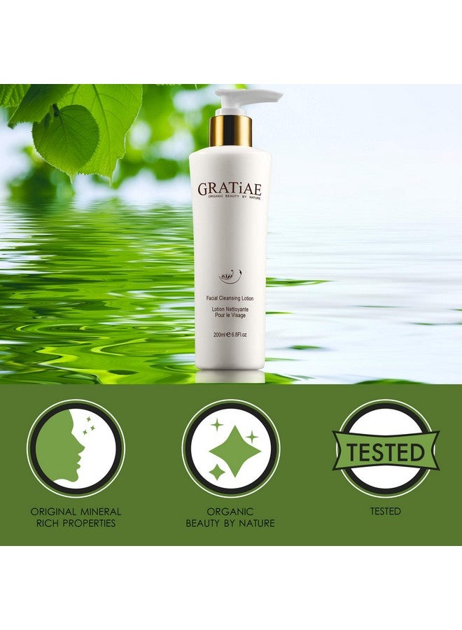 Gratiae Organic Facial Cleansing Lotion Face Cleanser Cleansing Milk Face Wash Ultrahydrating Gentle Face Cleanser & Makeup Remover Moisturizing Hydrating Gentle Nondrying Deep Clean 6.8Fl Oz - Image 3
