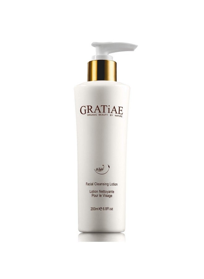 Gratiae Organic Facial Cleansing Lotion Face Cleanser Cleansing Milk Face Wash Ultrahydrating Gentle Face Cleanser & Makeup Remover Moisturizing Hydrating Gentle Nondrying Deep Clean 6.8Fl Oz - Image 1