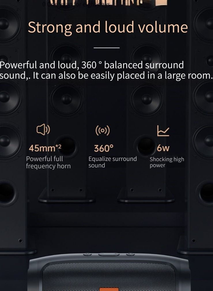 جيليز GELESE سمارت سماعة لاسلكية تعمل بالبلوتوث مكبر صوت خارجي للبطاقة ومضخم صوت صغير للبث الصوتي ومكبر صوت صغير أخضر - Image 3