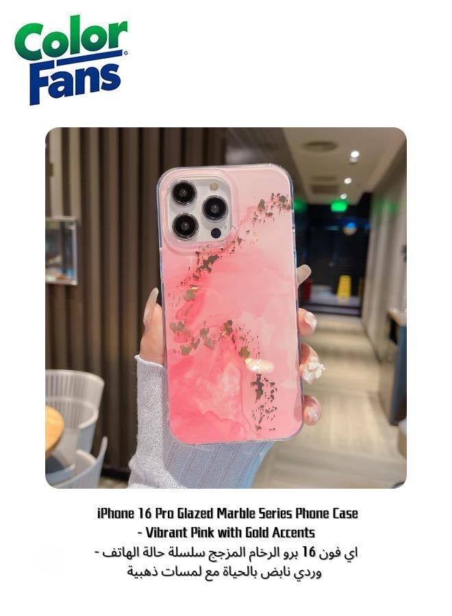 Color Fans iPhone 16 Pro Glazed Marble Series Phone Case 