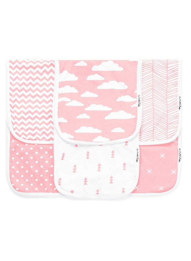 BaeBae Goods BaeBae Goods Burp Cloths for Baby Girl - Ultra Absorbent Burping Rags - Anti Shrink Unisex Burpy Clothes - Super Soft Jersey Cotton, Large 21"x10" - Thick for Newborn Cloth Diapers - 6 Pack - Image 4