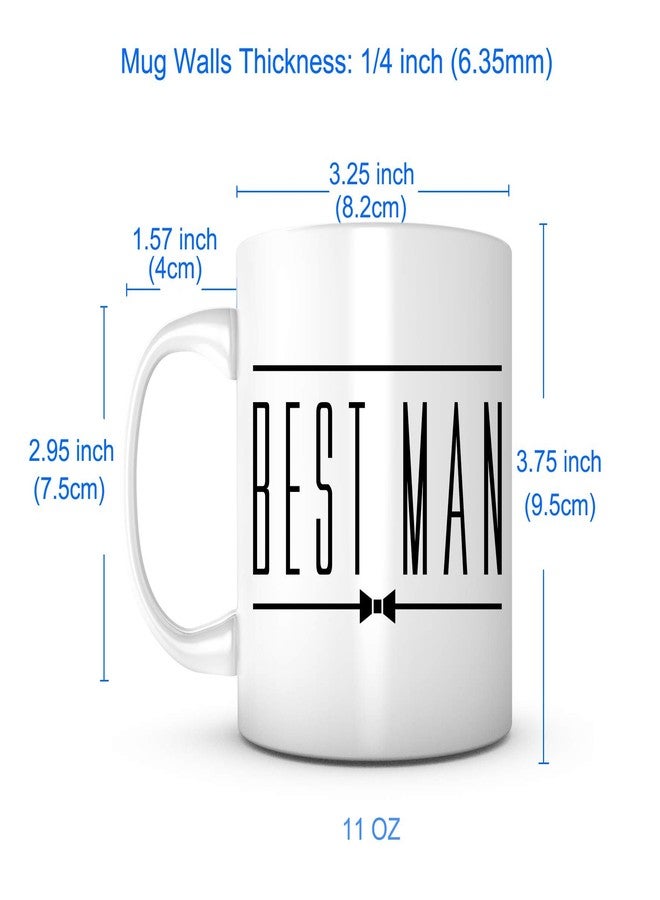 PRINT SUPREMACY Bst Man Bow Mug - 11oz Ceramic Gift for Dad, Uncle, Brother, BFF, Bachelor Party Favor, Wedding Proposal Cup - Image 5