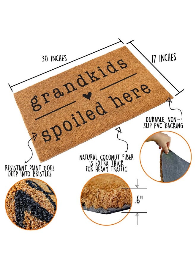 MAINEVENT Grandkids Spoiled Here Doormat 30X17 Inch, Grandkids Welcome Doormat, Grandkids Welcome Door Mat Outdoors Funny, Welcome Grandparents Door Mat, Grandma And Grandpa Door Mat Grandkids Welcome Mat  - Image 2