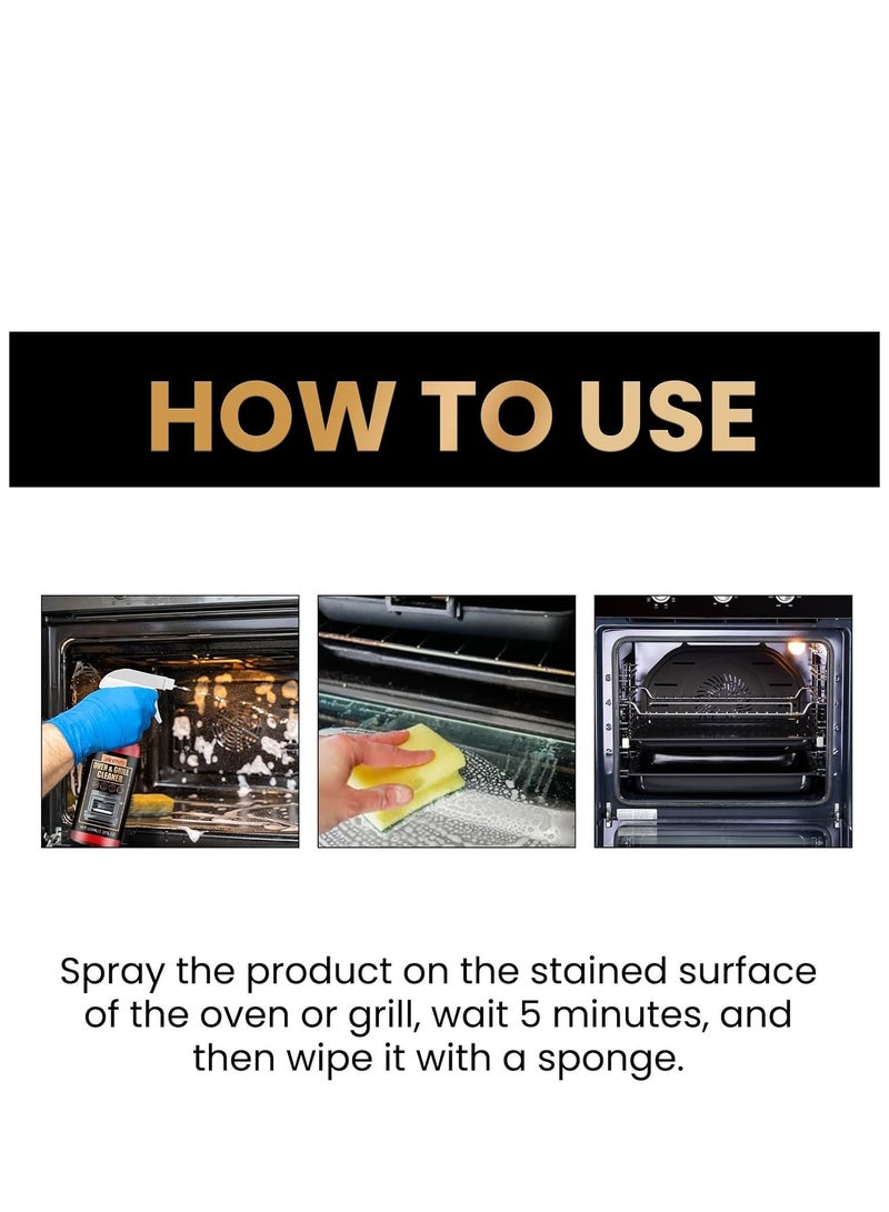 Oven and Grill Cleaner, Oven  BBQ Cleaner Gel, Powerful Active Gel for Oven, Grill, BBQ, Burnt Grease,Floors,Tough Stains, Heavy Duty Degreaser Cleaner,All Purpose Cleaner Spray for Household 100ml  - Image 4