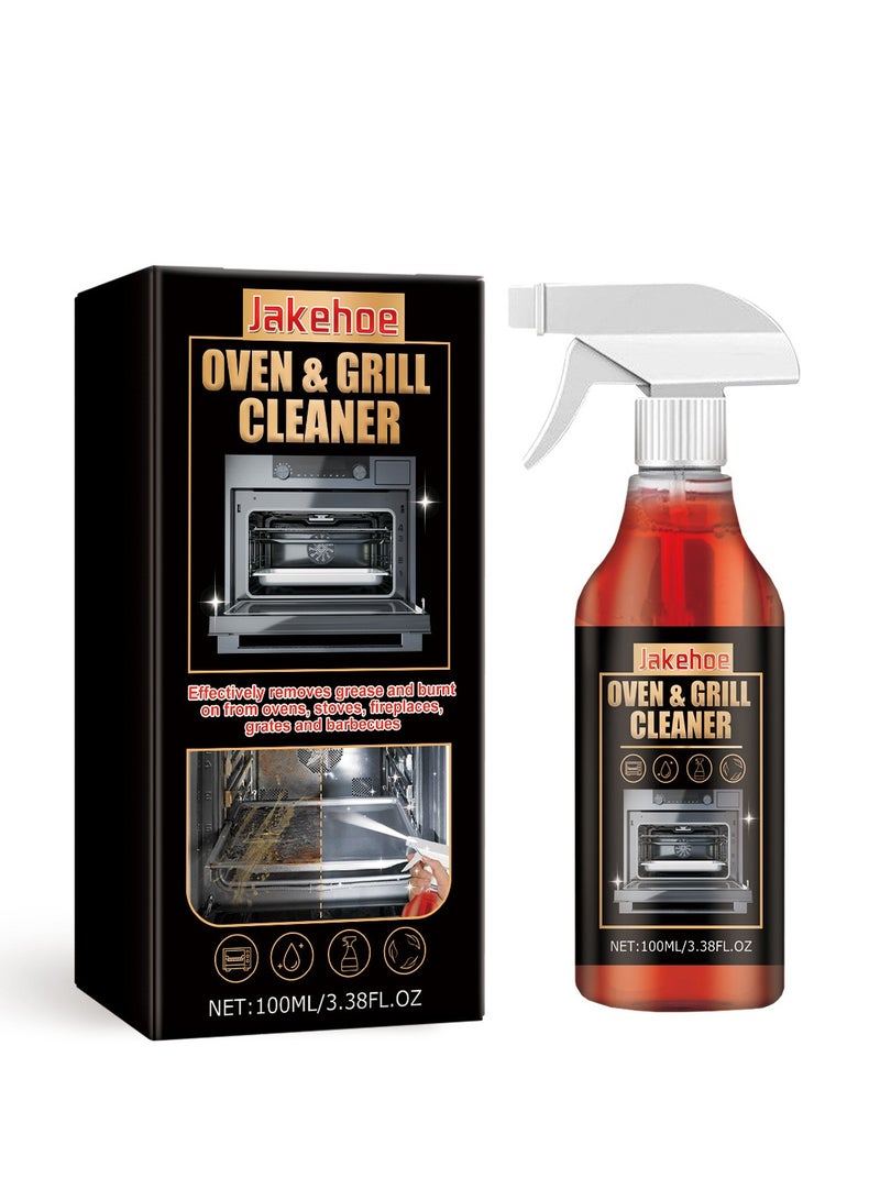 Oven and Grill Cleaner, Oven  BBQ Cleaner Gel, Powerful Active Gel for Oven, Grill, BBQ, Burnt Grease,Floors,Tough Stains, Heavy Duty Degreaser Cleaner,All Purpose Cleaner Spray for Household 100ml  - Image 1