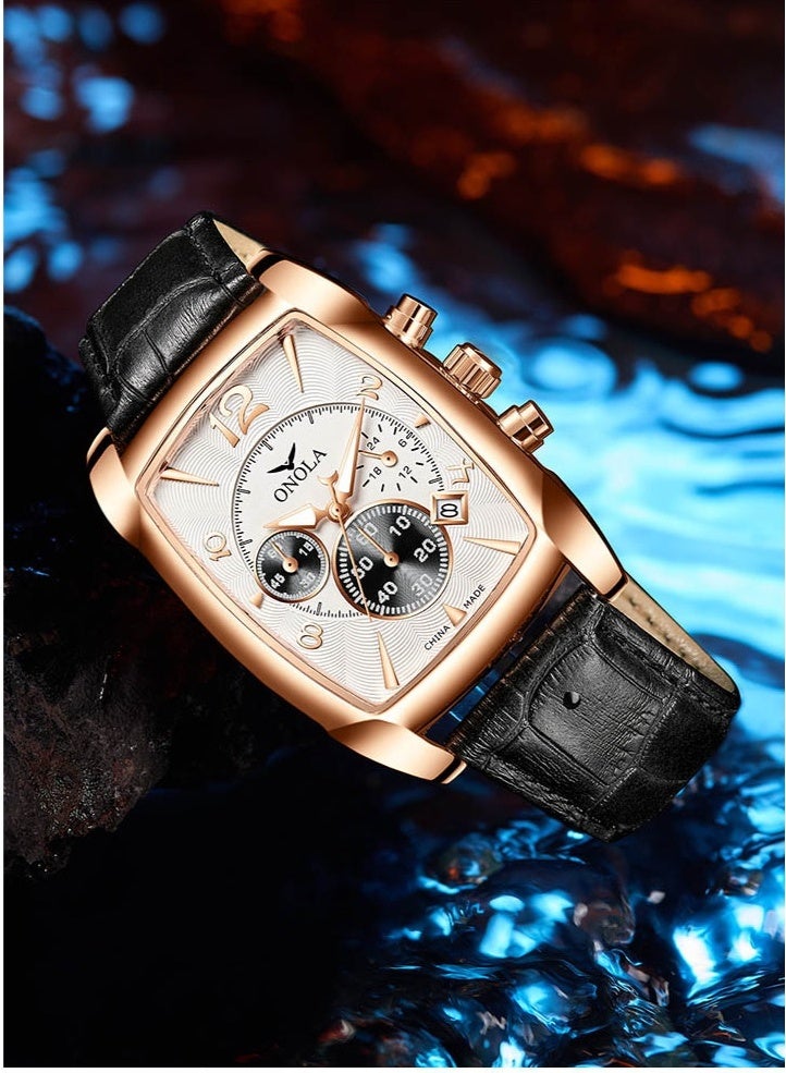 أونولا ساعة كوارتز أنيقة، عملية، متعددة الوظائف، مقاومة للماء، ومناسبة للأعمال. - Image 5