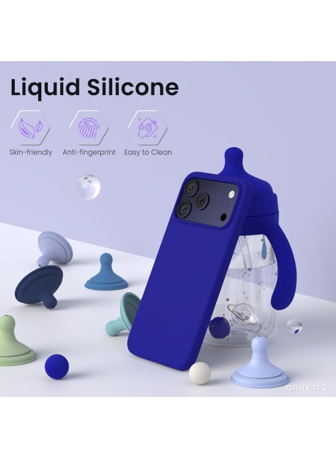 Q TRIPLE A Premium Liquid Silicone Protective Case for iPhone 17 Pro Max - Slim Soft-Touch Shockproof Cover, Available in 27 Vibrant Colors (Klein Blue) - Image 2