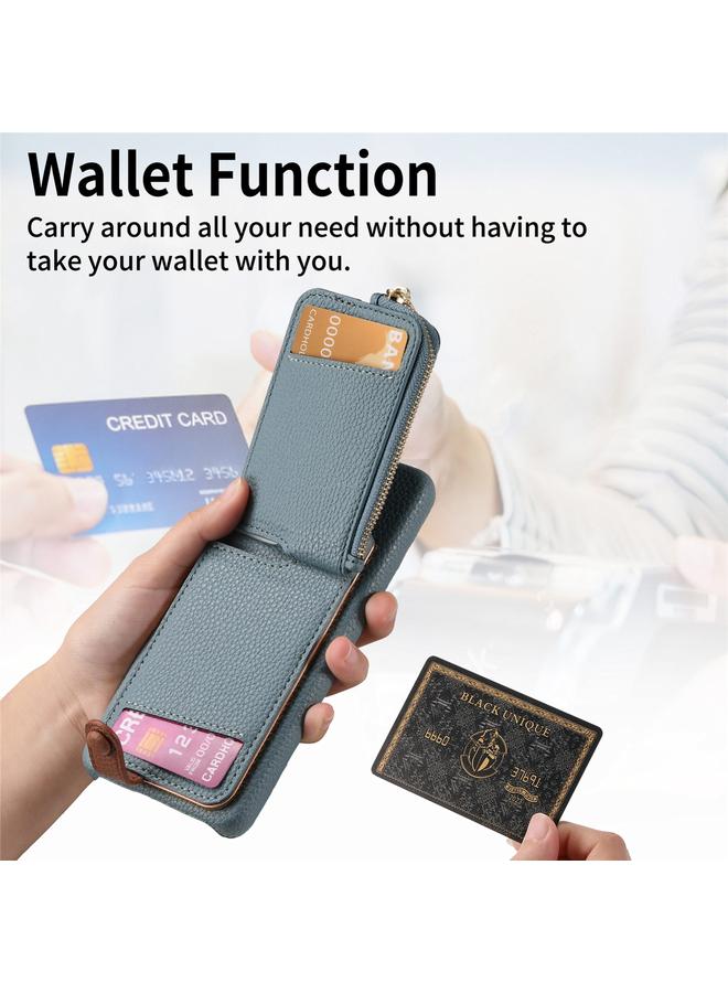 S-TOP Case For Samsung Galaxy A13 4G Litchi Leather Oil Edge Ring Zipper Wallet Back Phone Case - Image 4