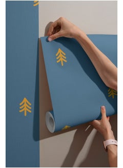 Home Gallery Millwood Pines Trees Fabric Wallpaper Covers An Area ​​Up To 4.2Mx3M With Adhesive  And Smoothing Tool  - Image 1