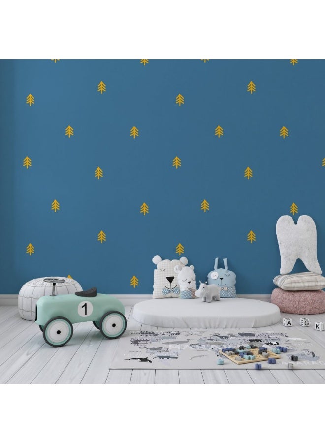 Home Gallery Millwood Pines Trees Fabric Wallpaper Covers An Area ​​Up To 4.2Mx3M With Adhesive  And Smoothing Tool  - Image 3