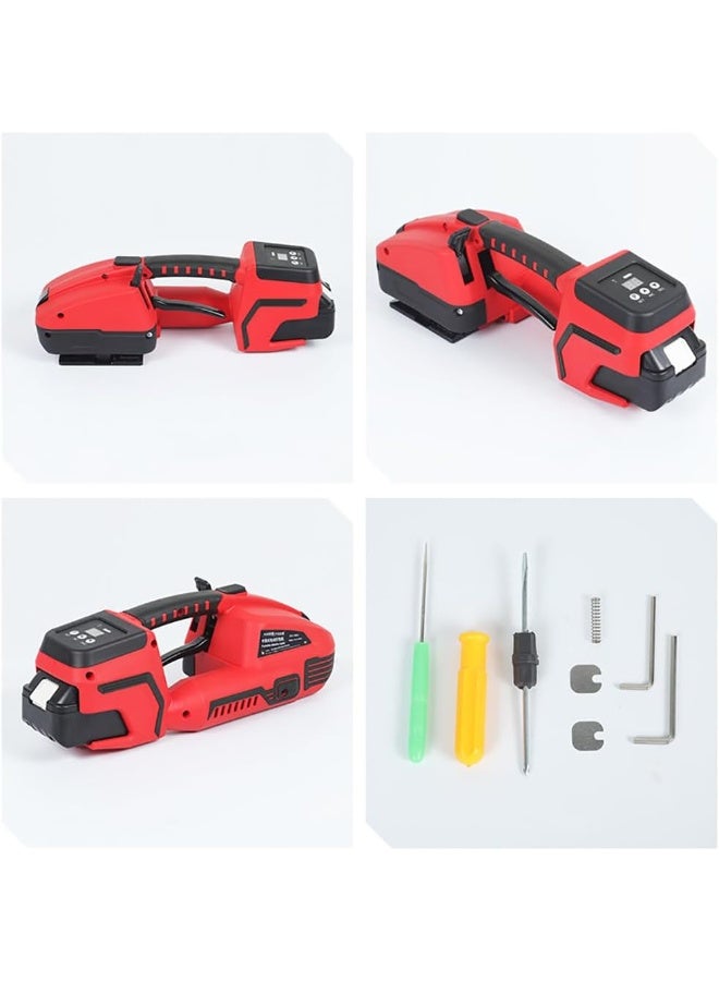 Rubik آلة ربط كهربائية لاسلكية قابلة لإعادة الشحن 13–16 مم، أداة ذوبان ساخن بدون مشبك مع شد يدوي مدمج لأشرطة PP و PET (V2 (سلسلة DW350) - Image 4