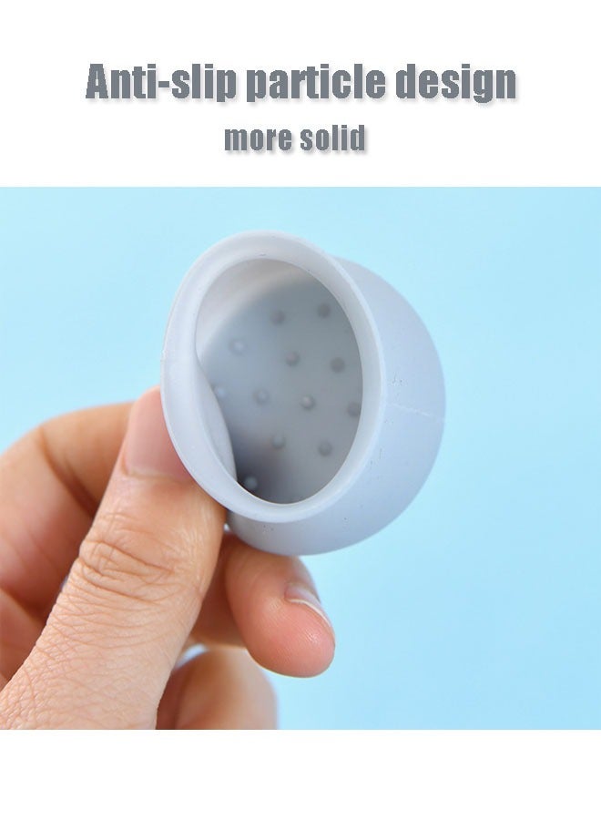 8 PCS Furniture Anti-Scratch Desk Chair Leg Foot Cap, Chair Leg Silicon Protection Cover, Round Furniture Table Feet Cover, Protect Furniture Wood Floors From Scratching And Reduce Noise, Grey - Image 3