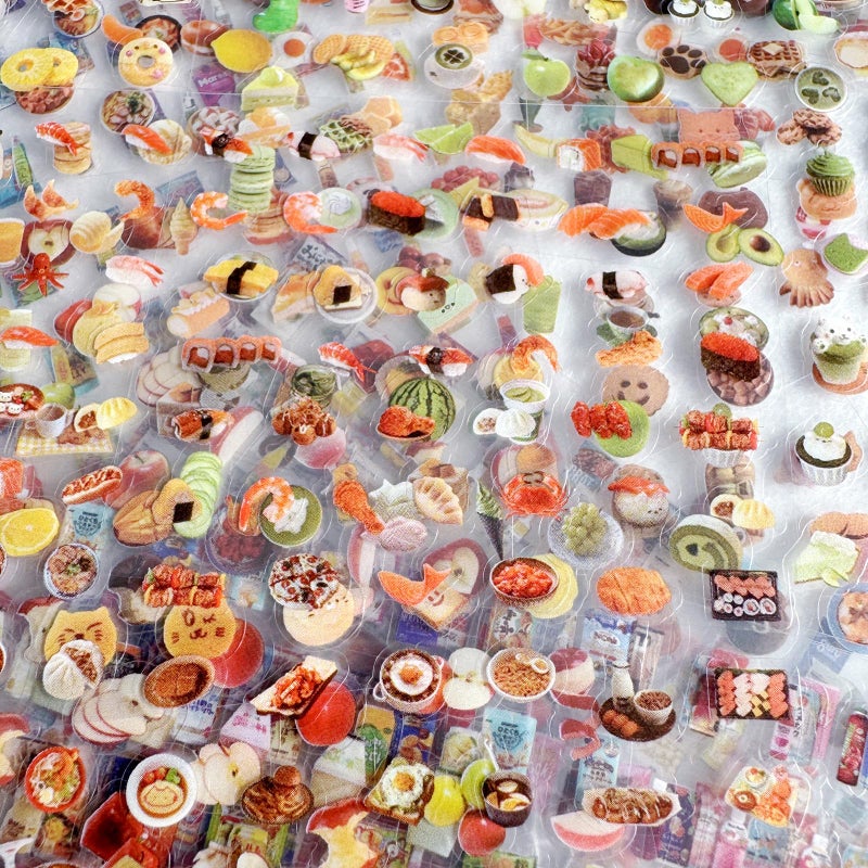 MOLNESO 2000+ Mini Stickers Pack, 36 Sheets Tiny Food & Snack Stickers with Tweezer, 5mm Small Stickers for Journals, Planners, Scrapbooking, DIY Decoration - Image 3