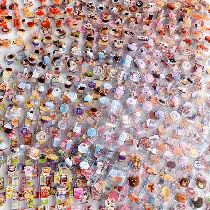 MOLNESO 2000+ Mini Stickers Pack, 36 Sheets Tiny Food & Snack Stickers with Tweezer, 5mm Small Stickers for Journals, Planners, Scrapbooking, DIY Decoration - Image 2