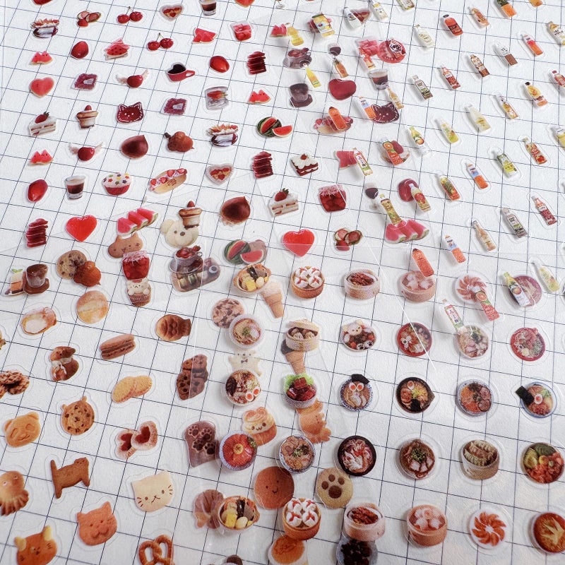 MOLNESO 2000+ Mini Stickers Pack, 36 Sheets Tiny Food & Snack Stickers with Tweezer, 5mm Small Stickers for Journals, Planners, Scrapbooking, DIY Decoration - Image 5