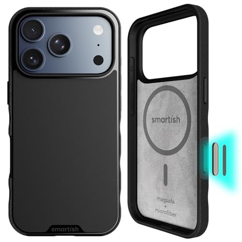Smartish iPhone 17 Pro MagSafe Case Gripmunk wCamera Control Protection Magnetic Slim Case Lightweight Protective Thin Grip wMicrofiber Lining for iPhone 17 Pro Black Tie Affair - Image 1