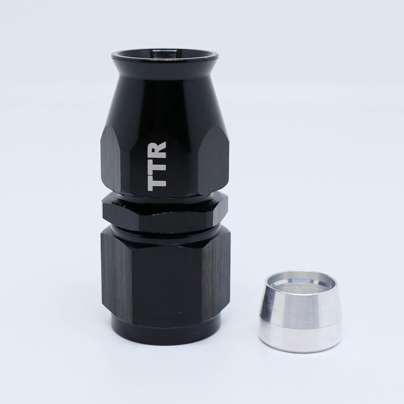 TT Racing 8 AN-8 Swivel PTFE Black Fitting + Stainless Steel PTFE Fuel Line Hose Kit E85 12FT - Image 4