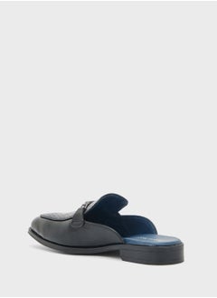 Robert Wood Trim Detail Loafer Mules  - Image 2