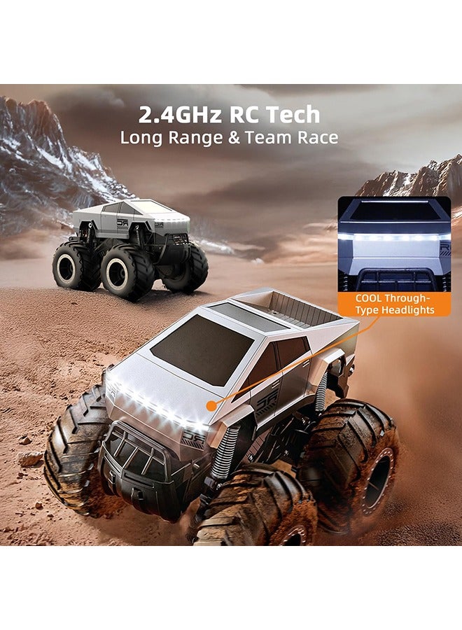 جي جي ار سي شاحنة JJRC RC سيارة ألعاب أطفال للأعمار من 8 سنوات فما فوق، سيارة تحكم عن بعد، شاحنة وحش مقاومة للماء، شاحنة برمائية رباعية الدفع لجميع التضاريس، مقياس 1:16، مركبات 2.4 جيجاهرتز، مثالية لهدية عيد ميلاد الأطفال  - Image 3