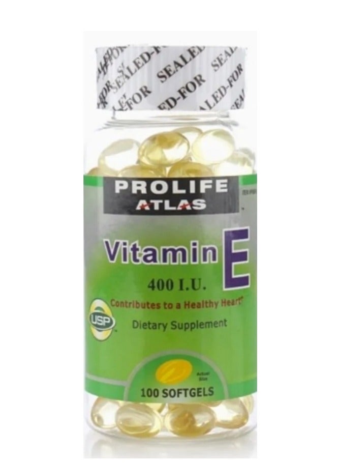 ATLAS PROLIFE ATLAS Vitamin E 400IU X 100 Softgels - Image 1