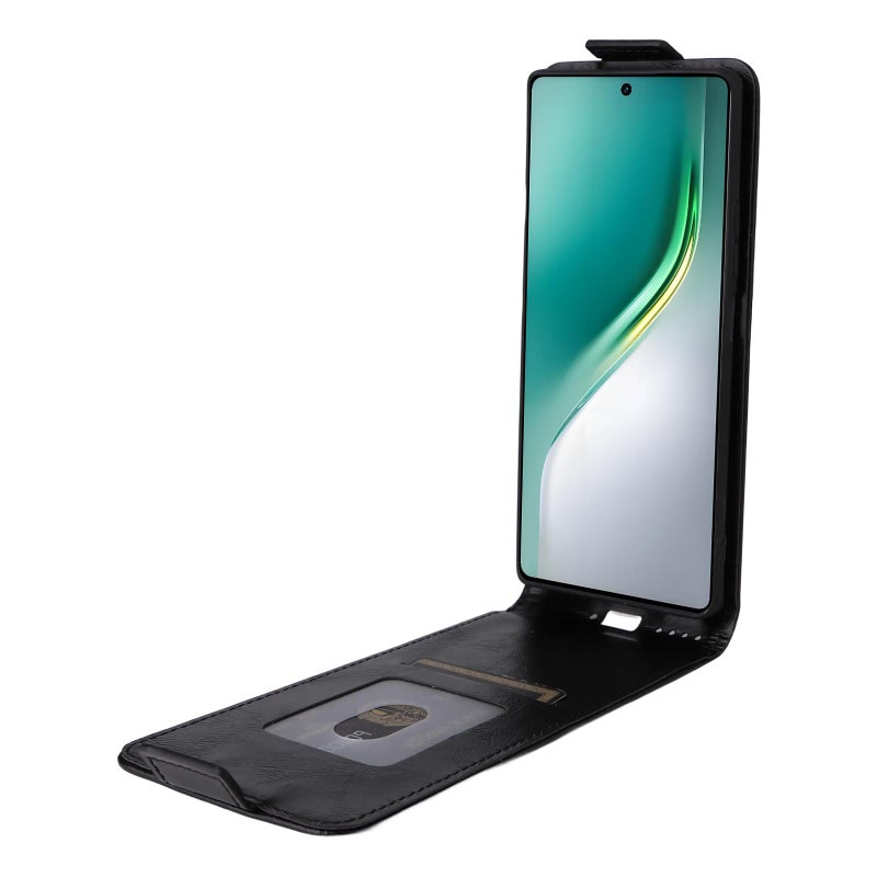 HuHa Case Cover For Tecno Camon 40 Pro 4G/ 5G Magnetic Vertical Flip Leather Phone Case with Buckle(Black) - Image 3