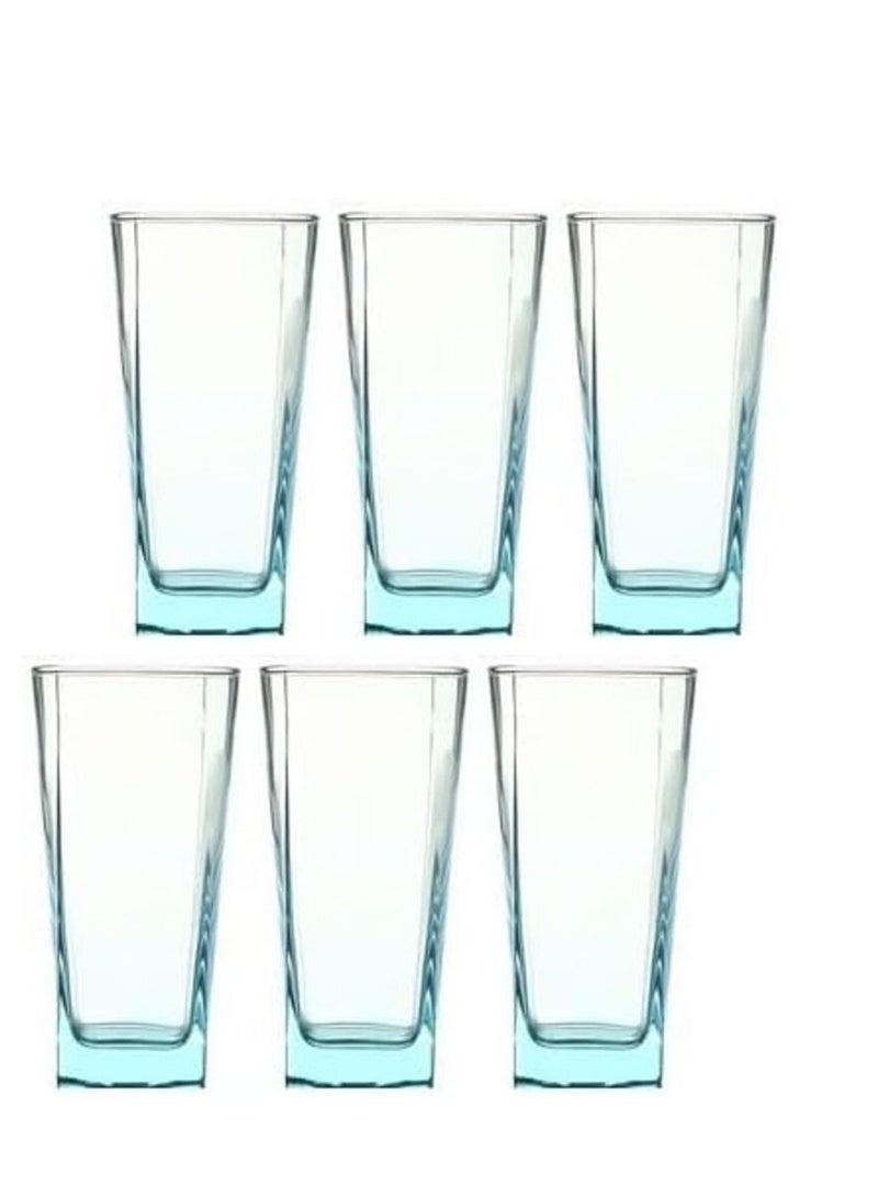 باساباش طقم 6 فناجين عصير وماء كبير من باشابتشي  - 305 مل - لون تركواز - منشأ تركيا - Image 1