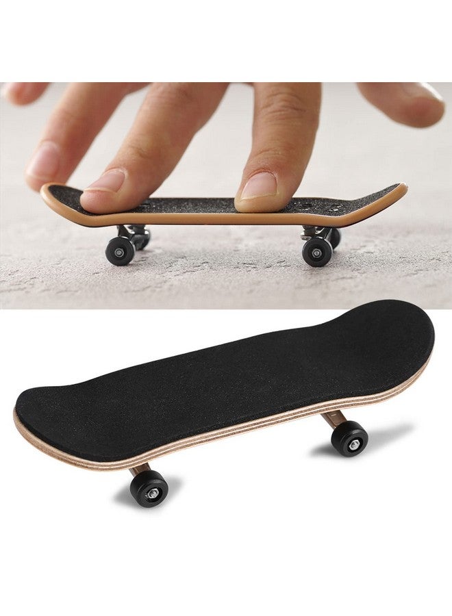 GLOGLOW Finger Skateboard Wooden Mini Fingerboard Finger Toy With Wooden Board Professional Bearing And Wheel For Adults And Kids(Black) - Image 3
