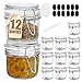 Folinstall 12 Pcs 7 oz Glass Jars with Airtight Lids, Small Mason Jars with Hinged Lids for Pantry, Kitchen Storage - Image 2