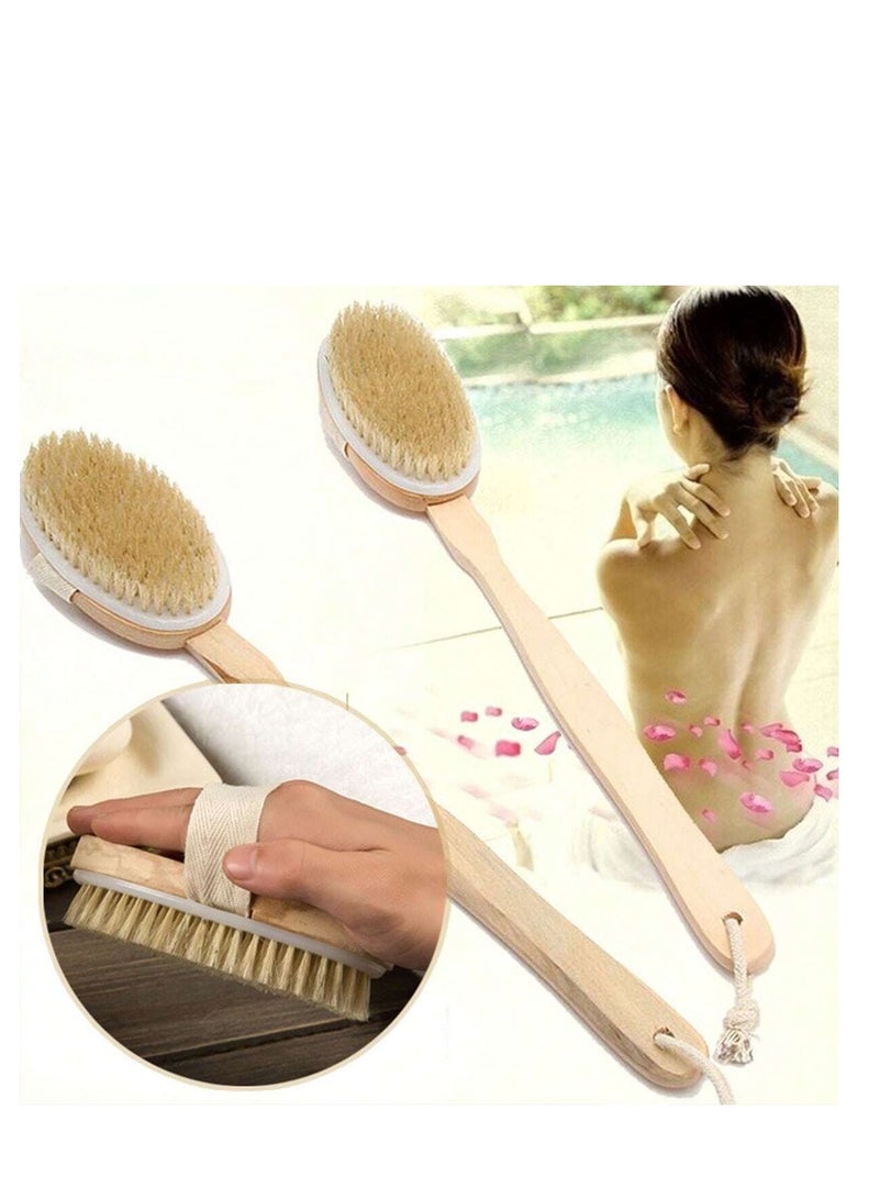 شي إن فرشاة استحمام لتقشير الجسم بشعيرات طبيعية قابلة للإزالة – تدليك الظهر والعناية بالبشرة - Image 5