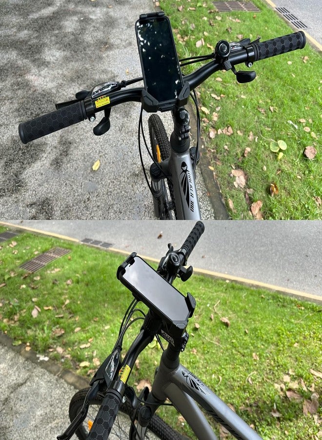 Lythor Bike Phone Mount - Sturdy Phone Mount for Motorcycle and Mountain Bicycles, 360°Adjustable Holder for Handlebars, Ideal for Cycling Navigation and Anti-Shake Recording Equipment (Black) - Image 2