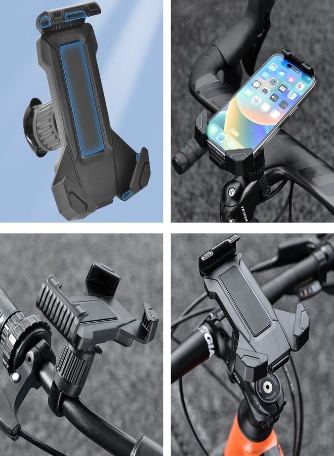 Lythor Bike Phone Mount - Sturdy Phone Mount for Motorcycle and Mountain Bicycles, 360°Adjustable Holder for Handlebars, Ideal for Cycling Navigation and Anti-Shake Recording Equipment (Black) - Image 4