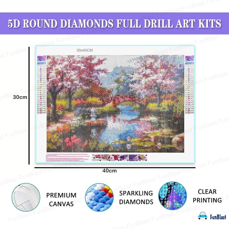 FunBlast FunBlast 5D Diamond Painting Kit 12x16inch Diamond Painting Kit for Adults Kids Suitable for Home Leisure and Wall Decoration Gift for Kids and Adults Six  - Image 2