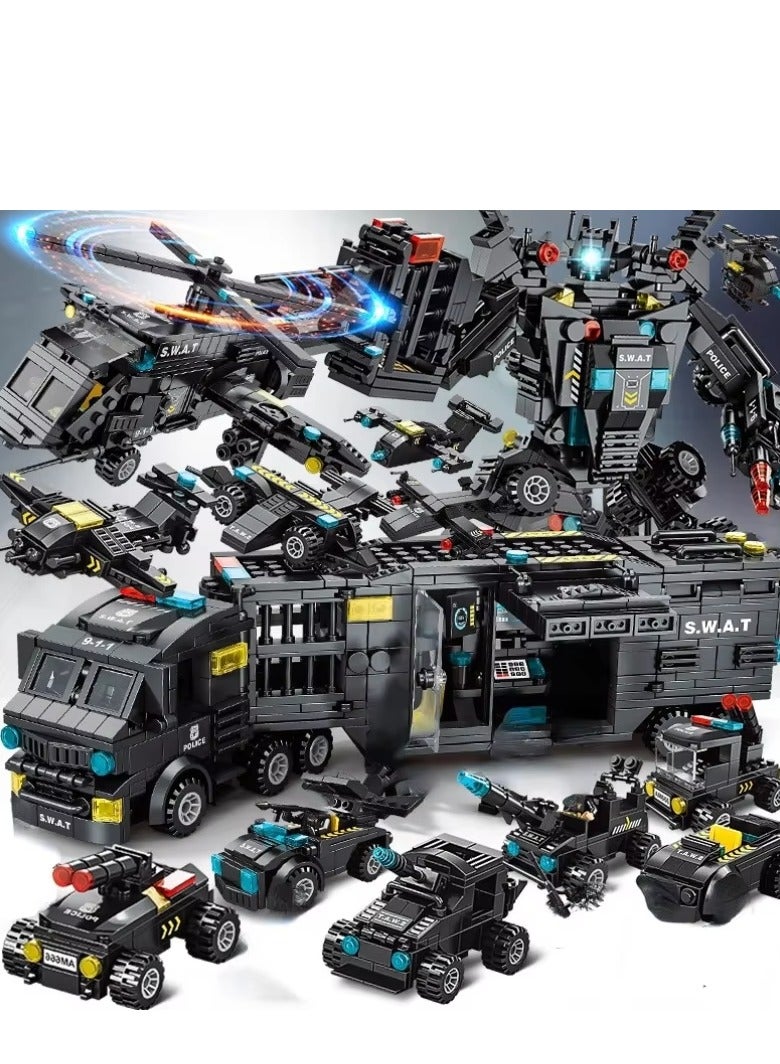 سوات ألعاب مكعبات بناء روبوتية 51 نوعًا وروبوتات قابلة للتحويل للأولاد من سن 8 إلى 12 عامًا، مكعبات بناء تعليمية يمكنك صنعها بنفسك، مجموعة شاحنة، مجموعة بناء هندسية، هدايا للأطفال، لعبة ألغاز - Image 2