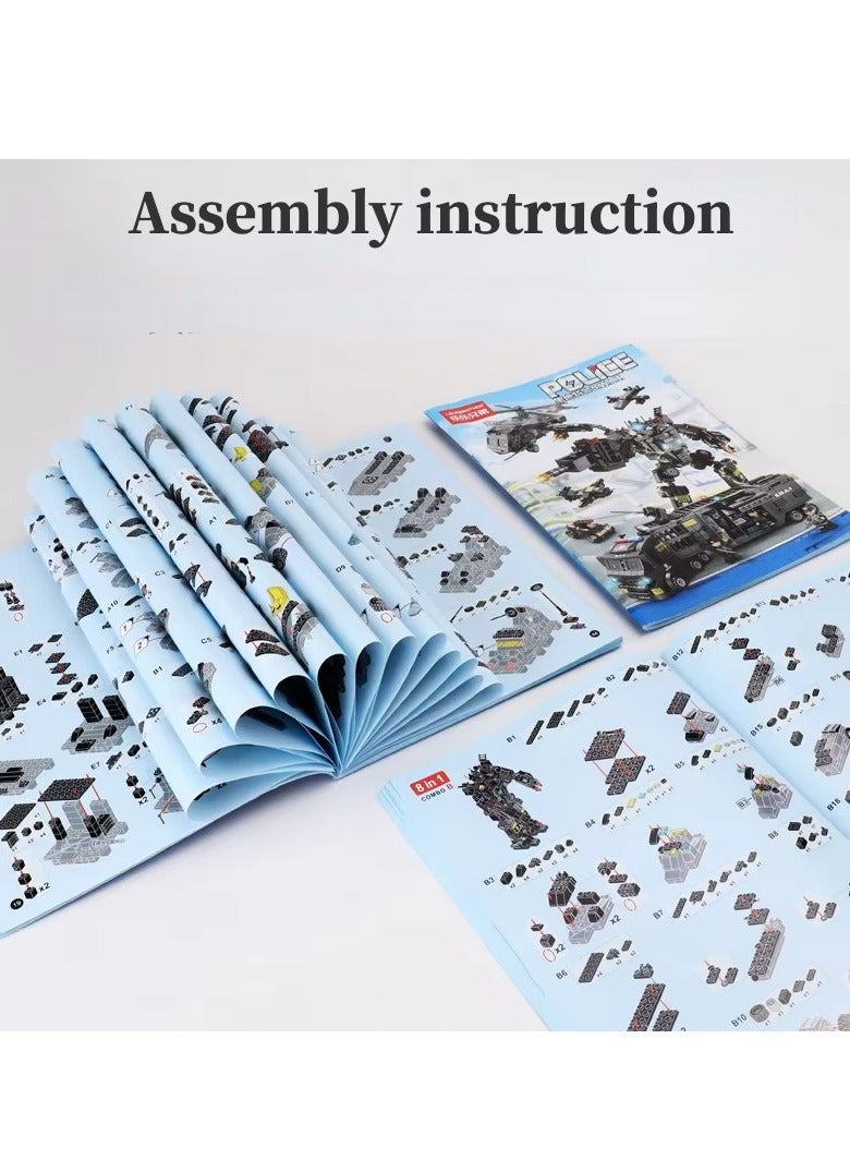 سوات ألعاب مكعبات بناء روبوتية 51 نوعًا وروبوتات قابلة للتحويل للأولاد من سن 8 إلى 12 عامًا، مكعبات بناء تعليمية يمكنك صنعها بنفسك، مجموعة شاحنة، مجموعة بناء هندسية، هدايا للأطفال، لعبة ألغاز - Image 4