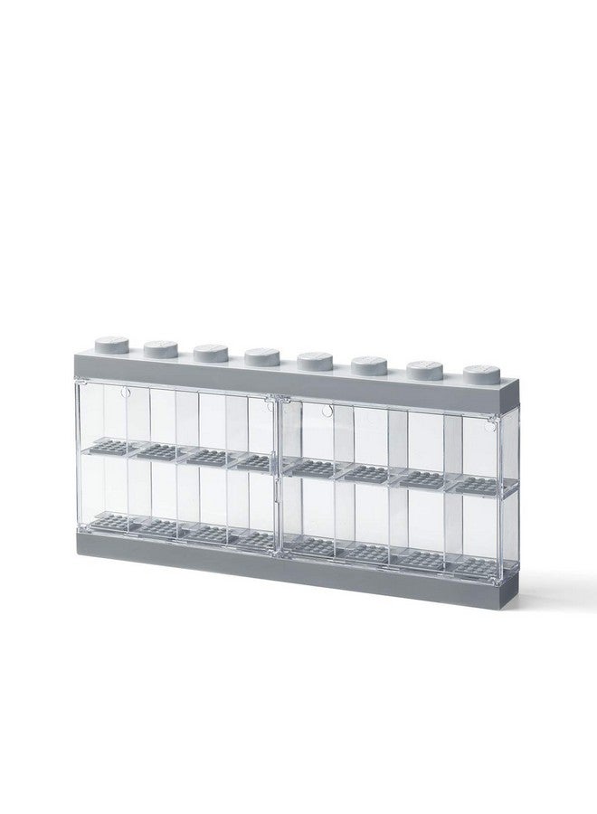 Room Copenhagen Lego Minifigure Display Case Stackable Storage Container For Desktop Or Wall Mounting 15.04 X 7.24In 8 Stud Medium Stone Grey Holds 16 Standard Brick People - Image 1