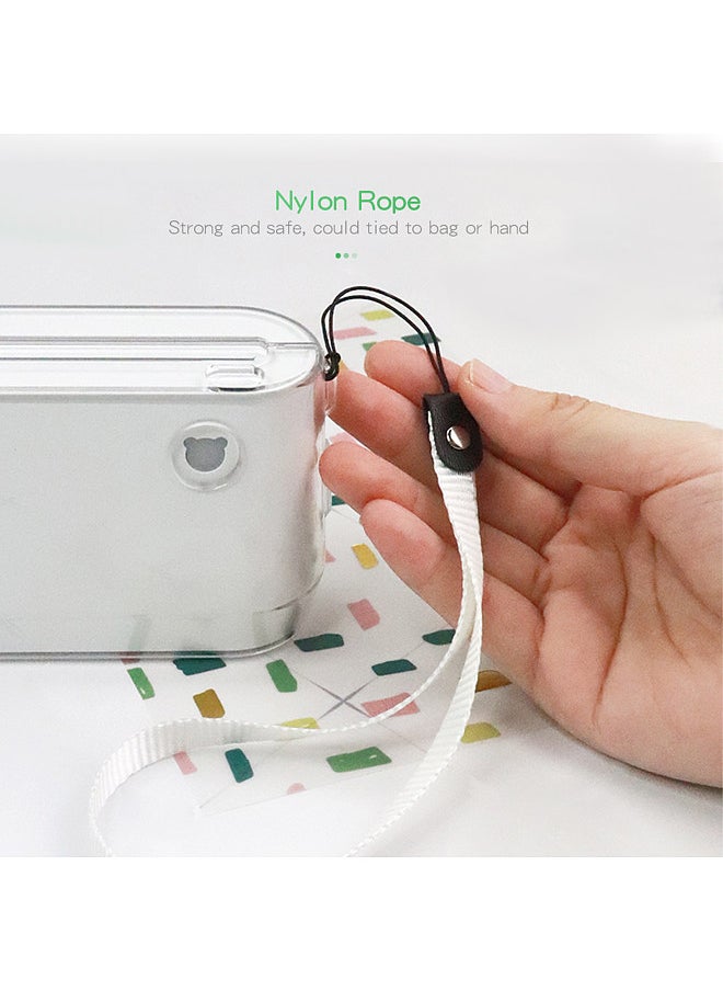 PeriPage Transparent Protective Case Cover with Portable Hand Rope for A9/A9s/A9 Pro/Q9s Mini Pocket BT Thermal Printer Label Maker  - Image 2
