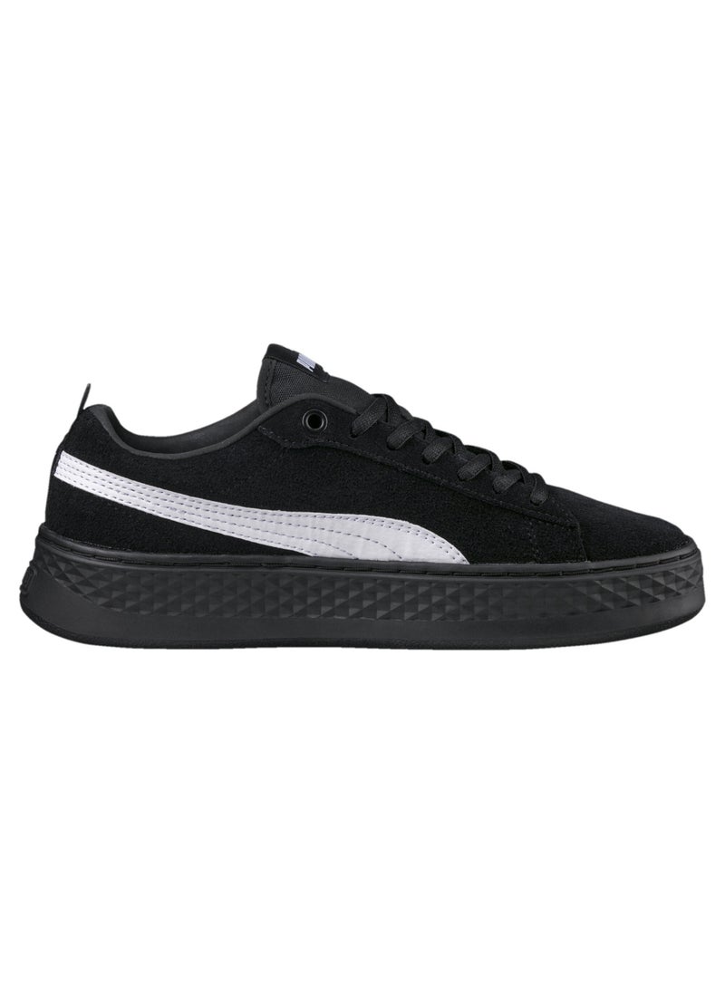 Smash Platform Womens Black Suede Trainers