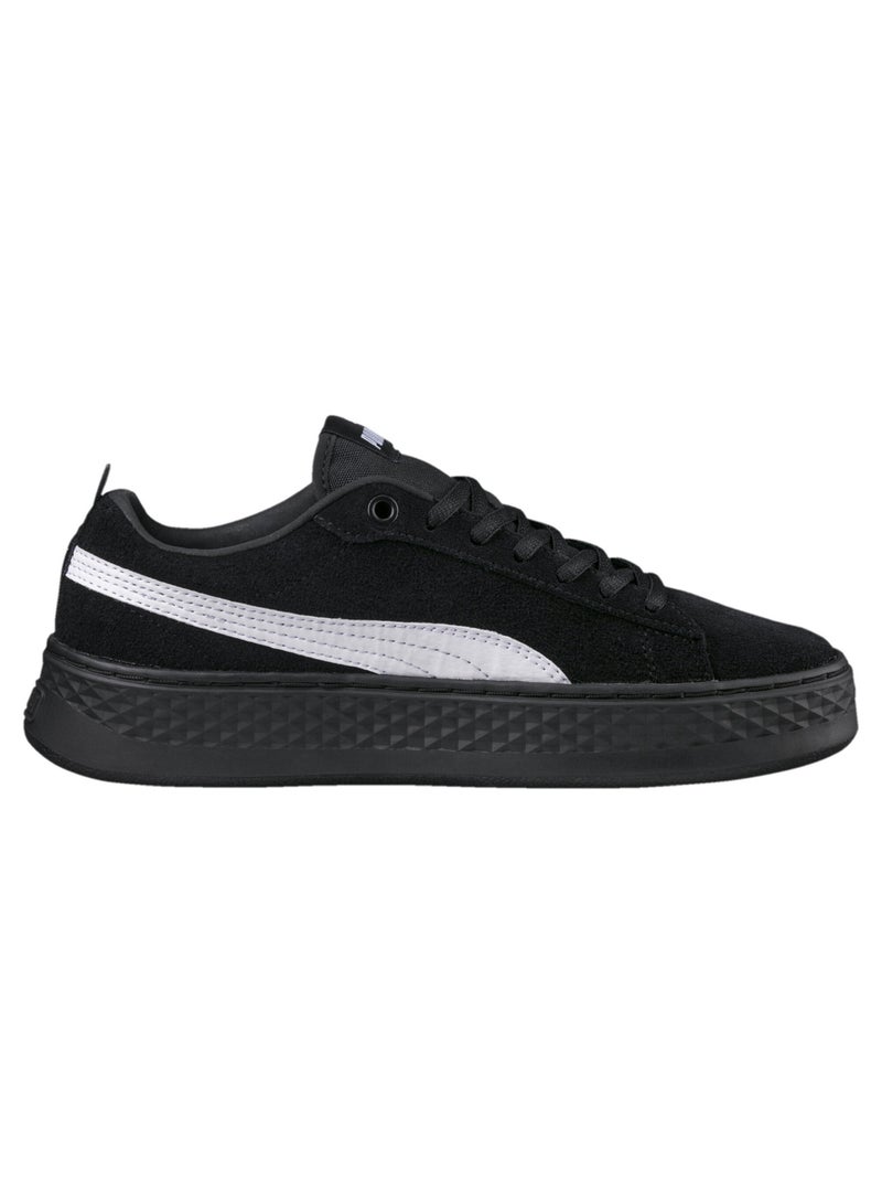 PUMA Smash Platform Womens Black Suede Trainers - Image 4