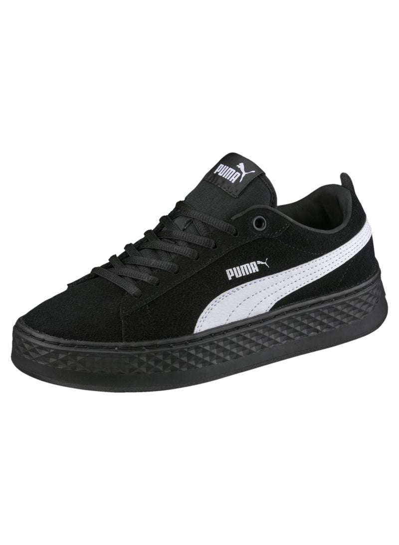 PUMA Smash Platform Womens Black Suede Trainers - Image 1