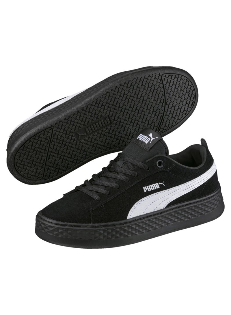 PUMA Smash Platform Womens Black Suede Trainers - Image 2