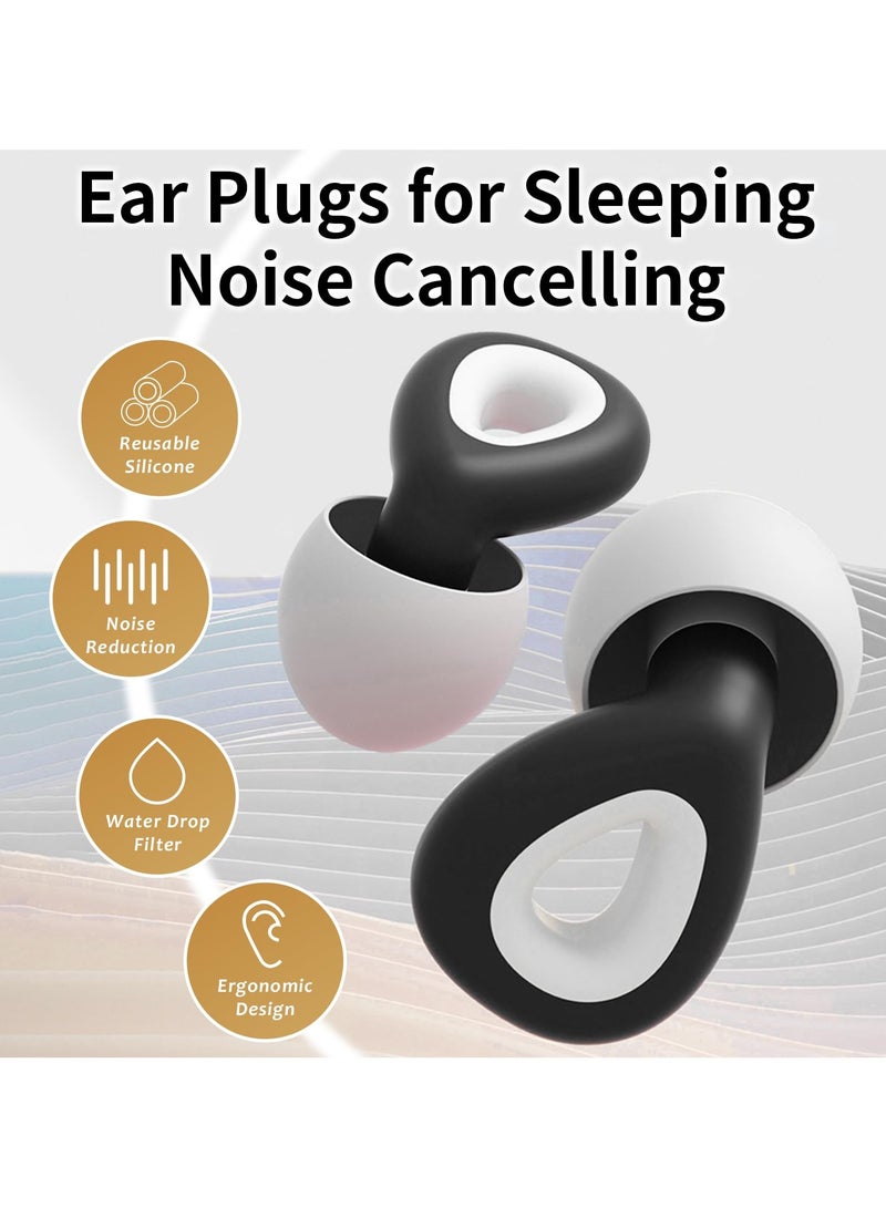 GNAFOTU Ear Plugs, Reusable 35DB Noise Cancelling Ear Plugs for Sleeping, Soft Waterproof Portable Silicone Earplugs Hearing Protection for Concerts, Work, Study, 6 Ear Tips in S, M, L  - Image 5