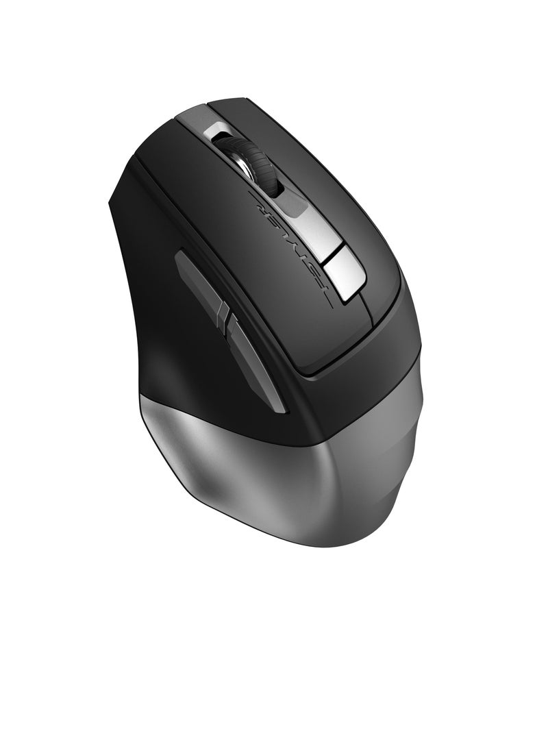 A4TECH Dual Mode Wireless/Bluetooth Mouse With Silent Click FB35S, Dual Connectivity Mode, 2000 DPI 3-Level Adjustable, Windows, Mac, Chrome OS, Android, Grey  - Image 3