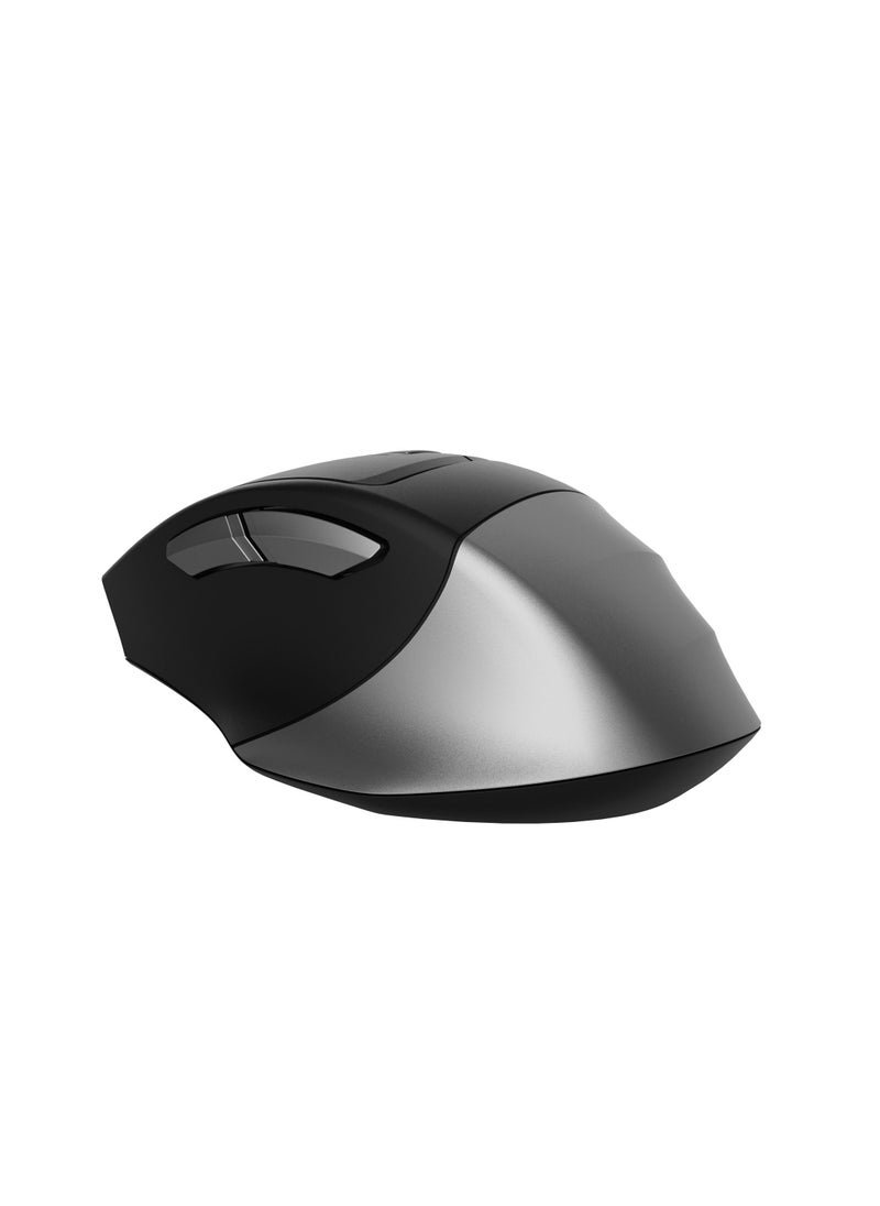 A4TECH - Dual Mode Wireless/Bluetooth Mouse With Silent Click FB35S, Dual Connectivity Mode, 2000 DPI 3-Level Adjustable, Windows, Mac, Chrome OS, Android, Grey - Image 1