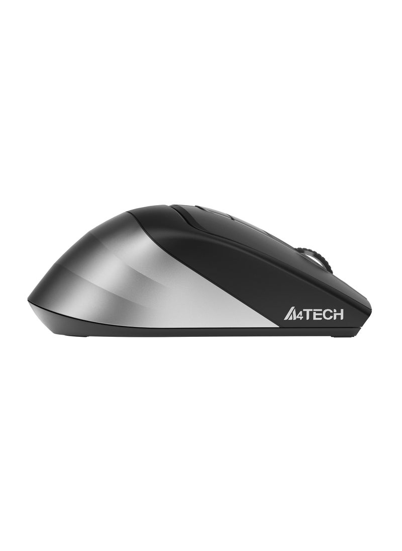 A4TECH Dual Mode Wireless/Bluetooth Mouse With Silent Click FB35S, Dual Connectivity Mode, 2000 DPI 3-Level Adjustable, Windows, Mac, Chrome OS, Android, Grey  - Image 5