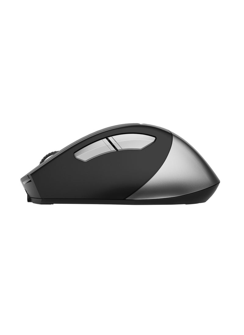 A4TECH Dual Mode Wireless/Bluetooth Mouse With Silent Click FB35S, Dual Connectivity Mode, 2000 DPI 3-Level Adjustable, Windows, Mac, Chrome OS, Android, Grey  - Image 4
