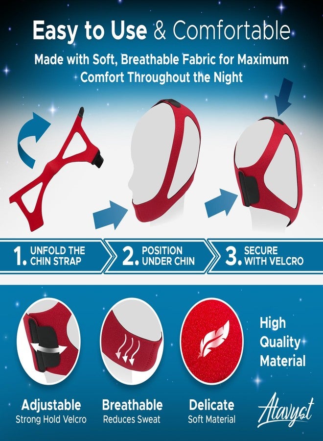 Atavyst Ruby Style - Chin Strap for Sleeping - Chin Strap for CPAP Users - Keep Mouth Closed While Sleeping - Anti Snoring Chin Strap for Men and Women - Snore Stopper - Snoring Solution -Sleep Aid - Image 5